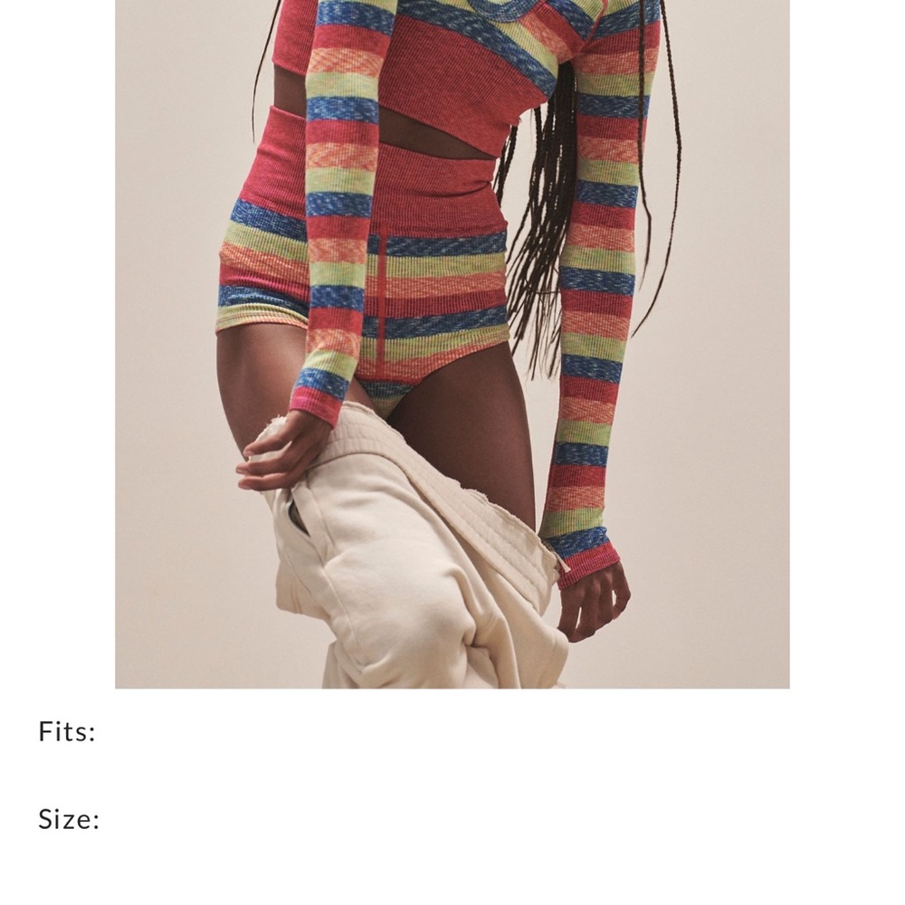 Free People Movement Colorful Striped Two-Piece Set